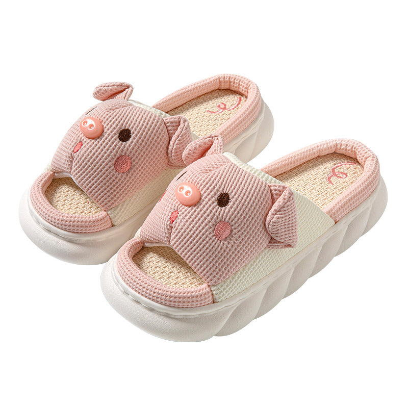Cute Open-Toe Home Slippers