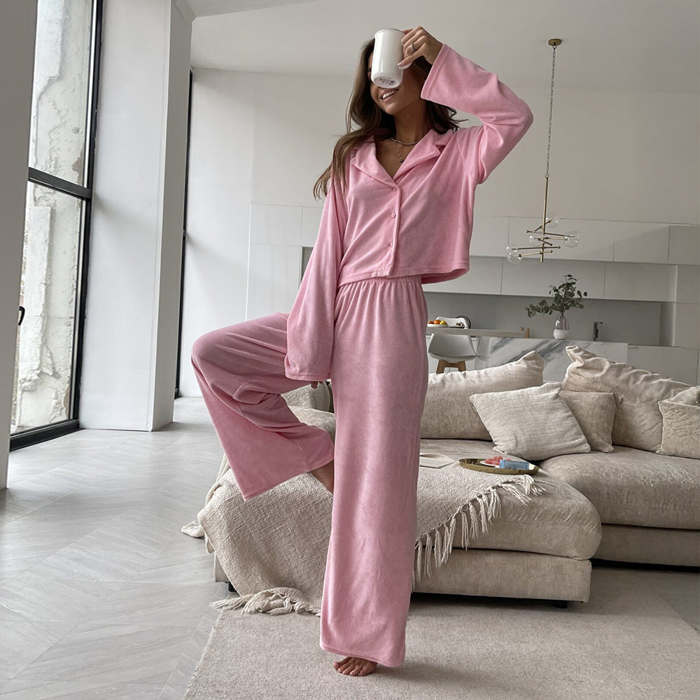 Fleece-Lined Cozy Pajama Set