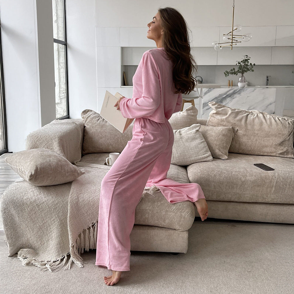 Fleece-Lined Cozy Pajama Set