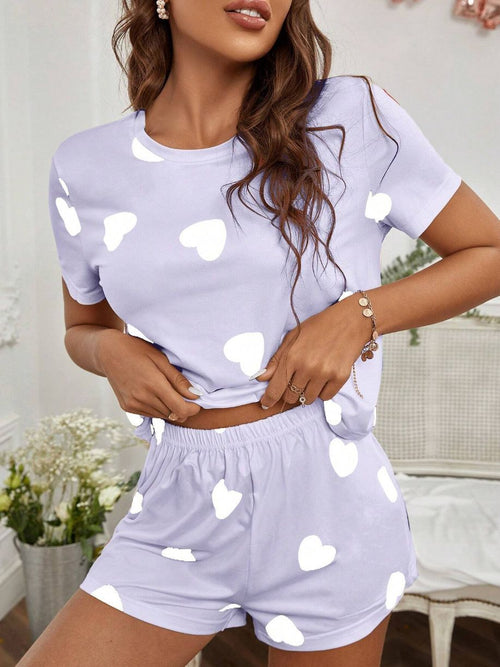 Casual Short-Sleeve Lounge Set