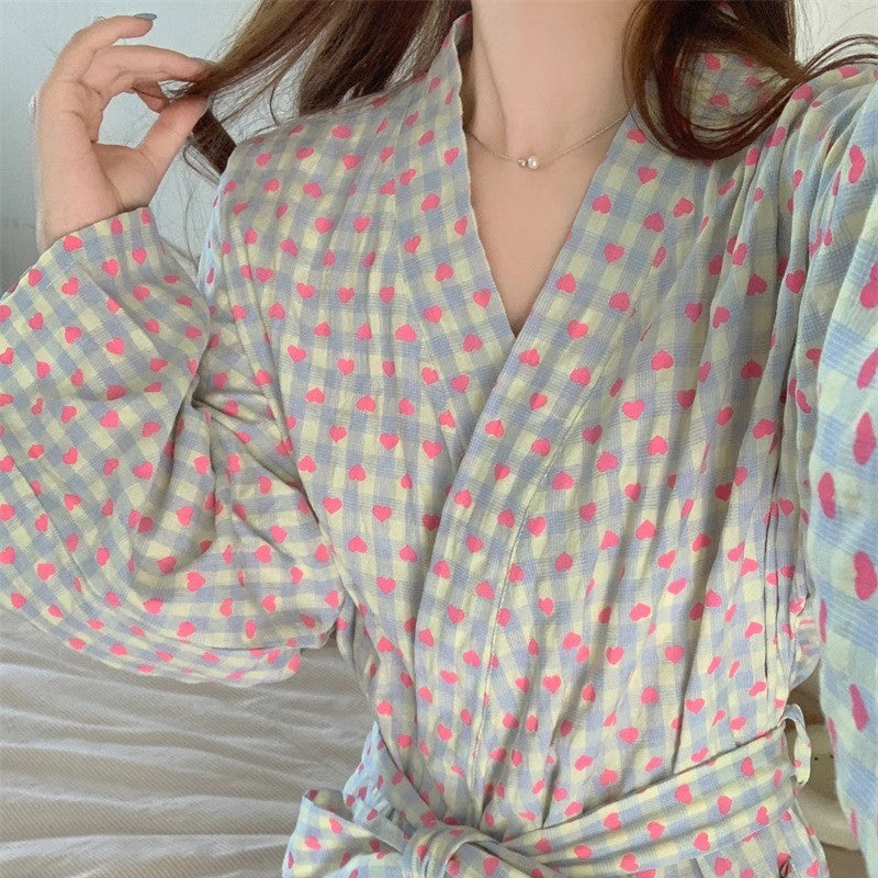 Checked Pajama Robe