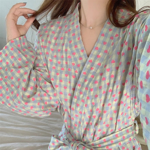 Checked Pajama Robe